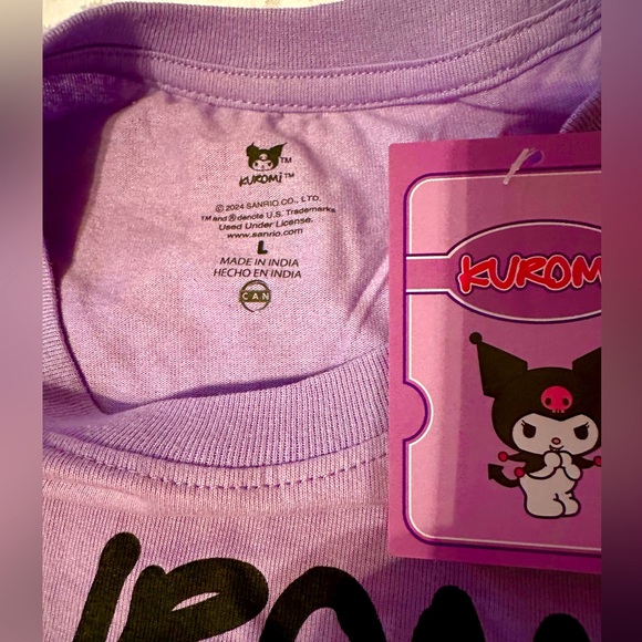Hello Kitty Lavender T-Shirt, Kuromi, Size Large - Picture 2 of 4